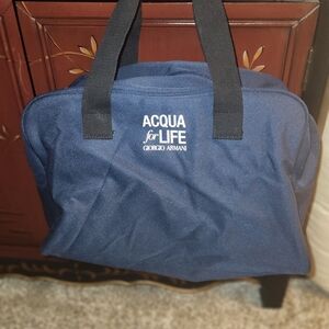 Giorgio Armani Men Weekender Large Travel Bag. 15x12.